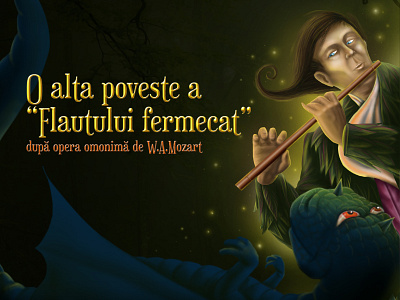 Another story of "The Magic Flute" digital drawing drawing illustration photoshop poster for concert