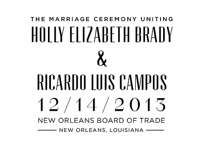 HB Type Combo ceremony gotham numbers valutasolid program tommaso wedding wedding program