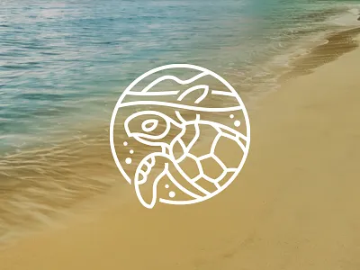 British Virgin Islands animal beach icon iconography islands logo monoline turtle waves