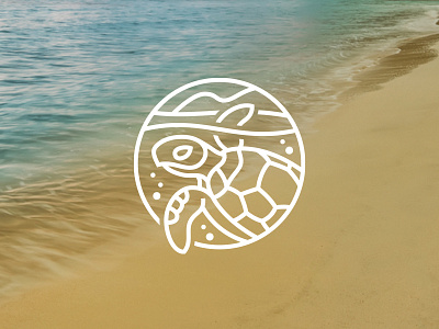 British Virgin Islands animal beach icon iconography islands logo monoline turtle waves