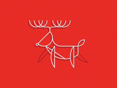 Reindeer christmas geometrical minimalist reindeer rudolph simple