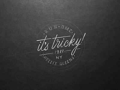 It's tricky! lettering hand made design rundmc