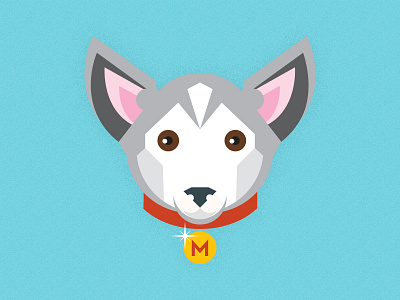 Maya dog flat illustration