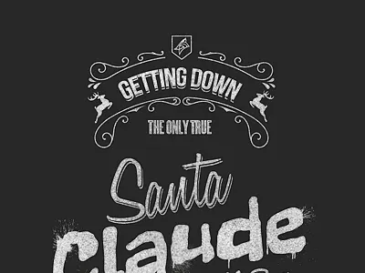 Christmas black blackboard card chalk design white