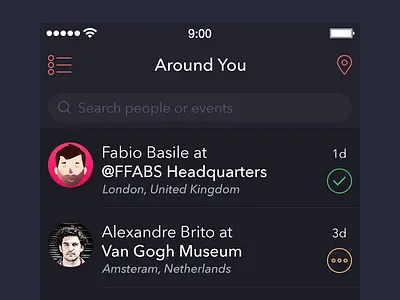 UI for Upcoming GEO Project app geo ios7 ipad iphone location ui