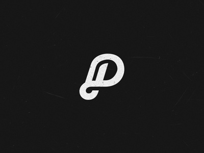 P or D black d letter logo logotype mark milk p type white