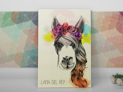 Lama Del Rey dinette illustration la dinette lama lama del rey lana del rey pencil