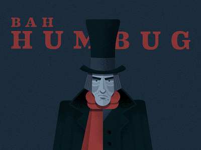 Mondays... christmas holidays illustration portrait scrooge texture xmas