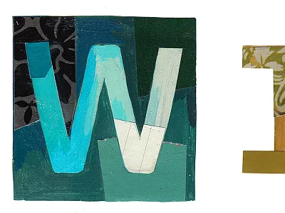 Wired UK collage illustration lettering muted type wired