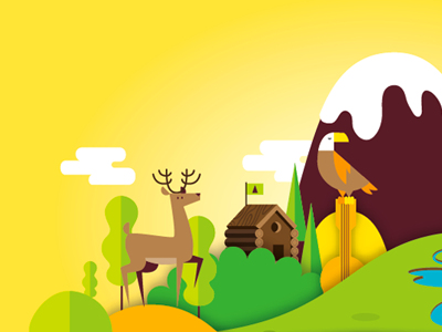 Eagle? Yes deer? deer eagle illustration mountain patswerk vector