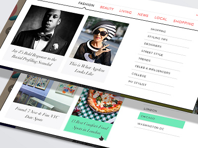 Nav Dropdown content design dropdown fashion layout navigation site ui