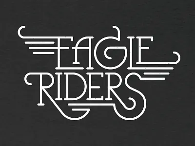Eagle Riders custom hand drawn typography