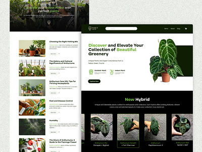 Forest at Home – Papilaminum Plant Store UI Design branding catalog flower forest garden green grow home logo papilaminum plant store tree ui ux website