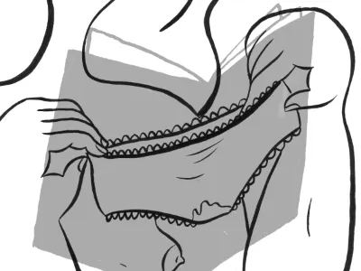 NSFW Alternate to GAGC cover. got a girl crush illustration tuesday bassen