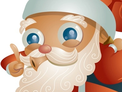 Sneaky St. Nick cartoon character christmas quiet santa shush sneaky st nick vector xmas