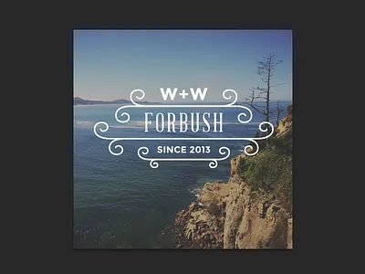 Whitney + Wiley emblem logo nature photography wedding