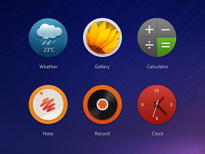 icons for kangjia calculator clock gallery icon note record ui weather