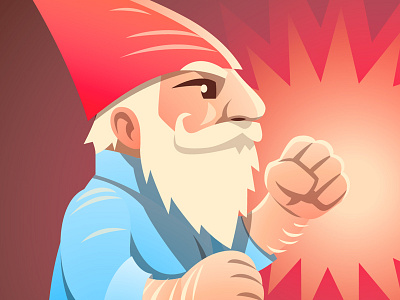 Gnomey character illustration vector