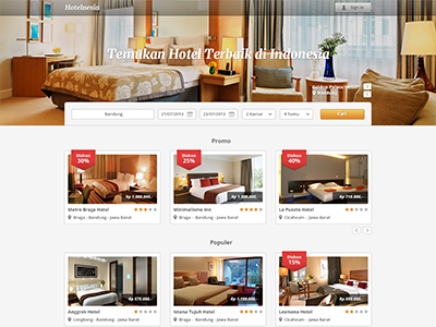 Hotelnesia Homepage hotel ui website