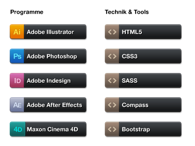 Applications & Technologies design interface labels technologies technology web