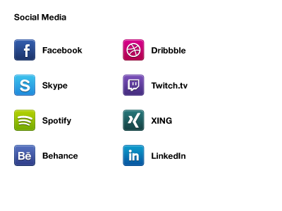 Social Media Icons icon interface social social media ui