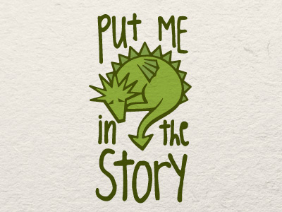 Put Me book dragon illustration logo logotype shop store