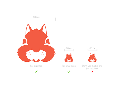 Squirrel for Small Sizes brand logo logotype small sizes squirrel