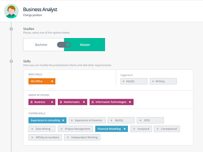 Filters filter flat form interface tags ui ux web