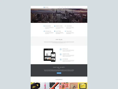 Services flat page services ui websit wordpress