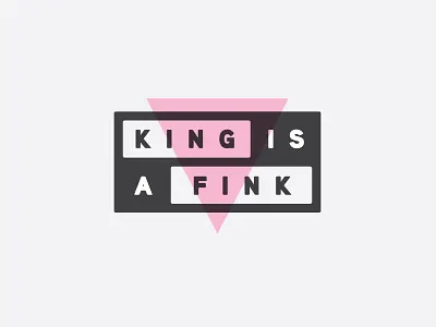 King is a Fink film identity logo mark pink triangle