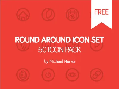 Round Around 50 Icon Pack | Free flat free freebie icon icon pack icon set icons round