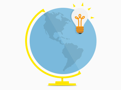 Latin American Ideas america flat icon idea map nightlight project world