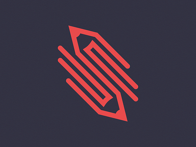 S Pencils icon illustration logo pencils vector
