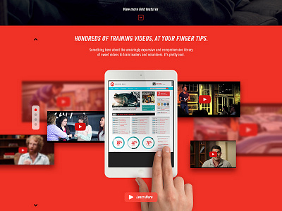 Product page redesign [WIP] features ipad product product page training training tool ui user interface web