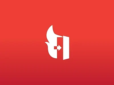Burnt Out - 100 Logos // 100 Days - #28 100 days 100 logos burnt out daily door exit fire logo