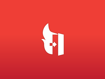 Burnt Out - 100 Logos // 100 Days - #28 100 days 100 logos burnt out daily door exit fire logo