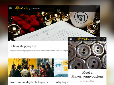 CustomMade blog blog diy longform maker marquee publish responsive retina story typography