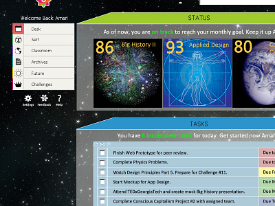 "University Dashboard" app design earth eco flat graphic green human minimalism simple space web