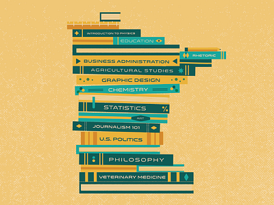 study here. stay here. books editorial illustration minnesota school states study university