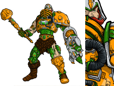 Manatarms01 character digital heman illustration