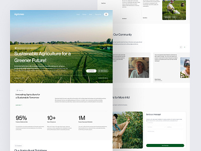 Agriculture Landing Page agriculture agriculture landing page design green landing page ui ux