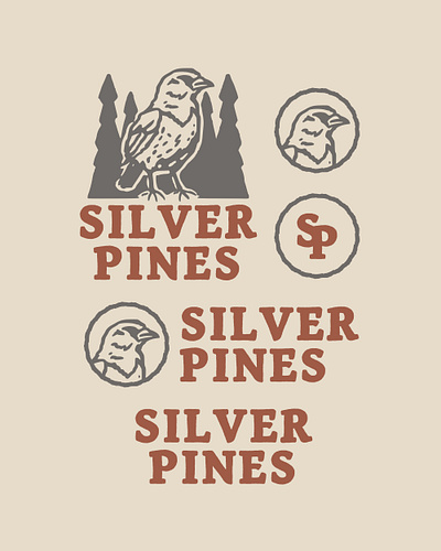 Silver Pines Branding Work brand design brand identity branding custom brand custom branding custom design custom logo design graphic design hand drawn hand drawn logo logo logo brand vintage vintage design vintage hand drawn vintage style visual branding visual identity