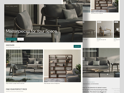 NDOMA - FURNITURE LANDING PAGE design furniture furniture company profile furniture compro furniture landing page furniture page homepage landing page landingpage minimalist minimalist design minimalist landing page minimalist website timeless design timeless elegance ui ui design website