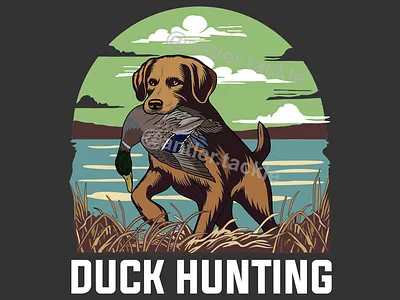 Duck Hunting T Shirt Illustration duck hunting illustration duck hunting logo hunting logo labrador illustration