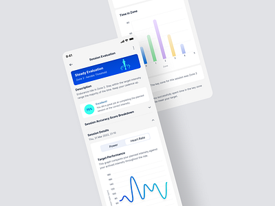 Performance Tracker UI – Session Evaluation android app app design cycling app design fitness ios ios design minimalist tracking ui ui design uidesign uiux ux