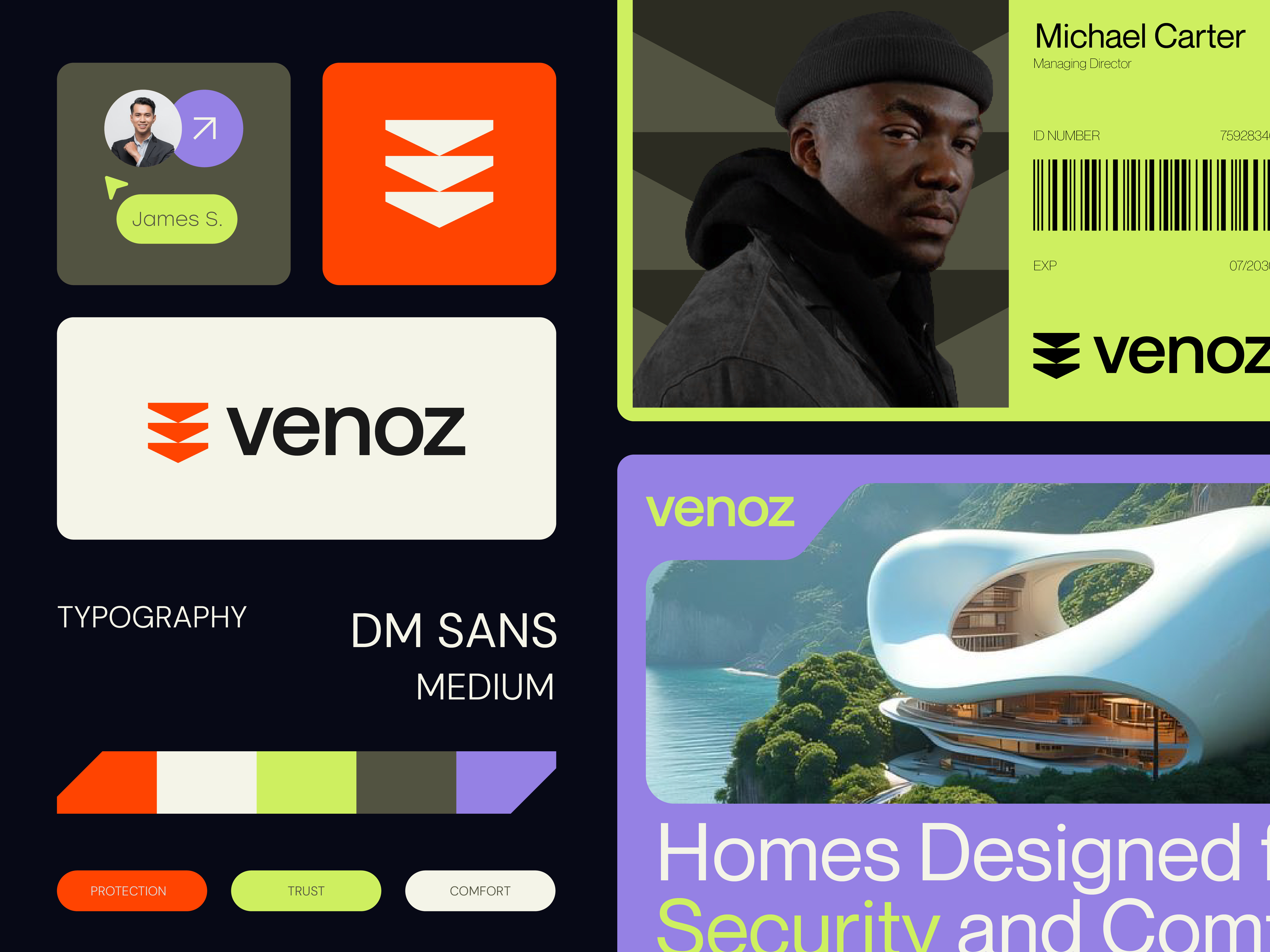 Example of venoz™ - Logo & Branding Design for Safe House Real estate Brand