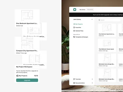 Nestify - Architectural & Interior Drawing [My Library] architectural clean dashboard design interior library modern product project dashboard saas ui web website workspace