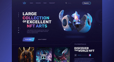 Hollow Realms: NFT Treasures design nft ui ux web web design website website nft