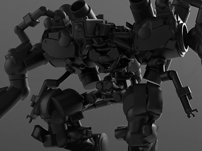 MEKATONNE design keyshot mecha meka modeling robot toy zbrush