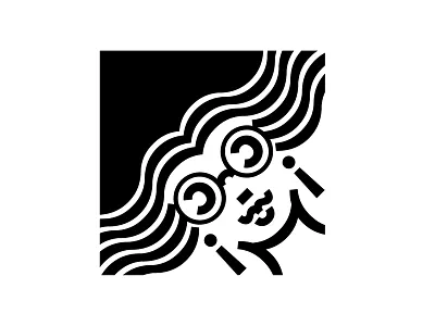 cc black and white font illustration